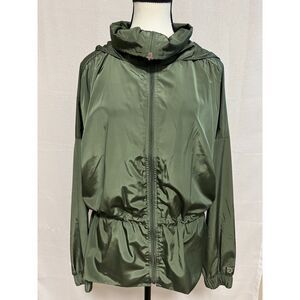 Calia by Carrie Underwood Army Green Anywhere Woven Ruched Jacket. Size L.